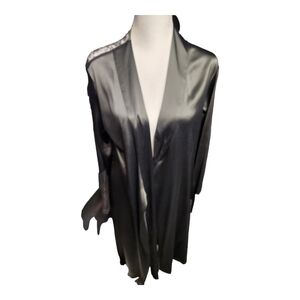 VICTORIA'S Secret black, silky, lace robe.  size XS.